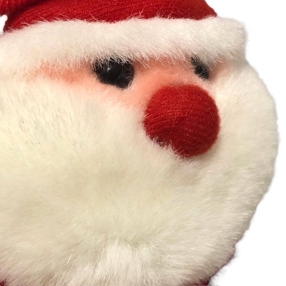 Vintage 1990s Santa Plush 7" Red White Black Standing Holiday Decor - Picture 4 of 7
